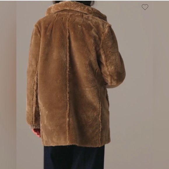 J. Crew Soft Brown Faux Fur Coat NWT - L - Picture 4 of 11